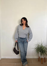Load image into Gallery viewer, Wrap Around Ribbon Knit (Heather Grey)