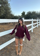 Load image into Gallery viewer, Ember V- Neck Cardigan (Burgundy)