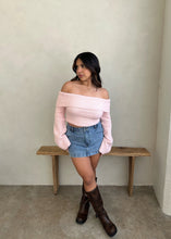 Load image into Gallery viewer, Isabella off the shoulder Knit (Baby pink)