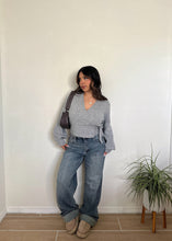 Load image into Gallery viewer, Wrap Around Ribbon Knit (Heather Grey)