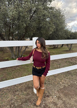 Load image into Gallery viewer, Peyton Knit Sweater (Burgundy)