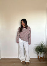 Load image into Gallery viewer, Bloom Long Sleeve ( Wine Stripe)