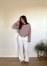 Load image into Gallery viewer, Bloom Long Sleeve ( Wine Stripe)