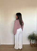 Load image into Gallery viewer, Bloom Long Sleeve ( Wine Stripe)