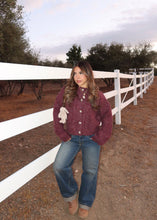 Load image into Gallery viewer, Cider Cable Knit Cardigan (cherry)