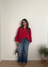Load image into Gallery viewer, Joel Oversized Knit ( Vintage Red)
