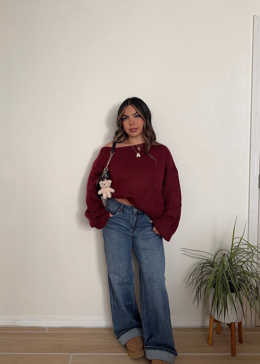 Brandy Knit ( Burgundy)