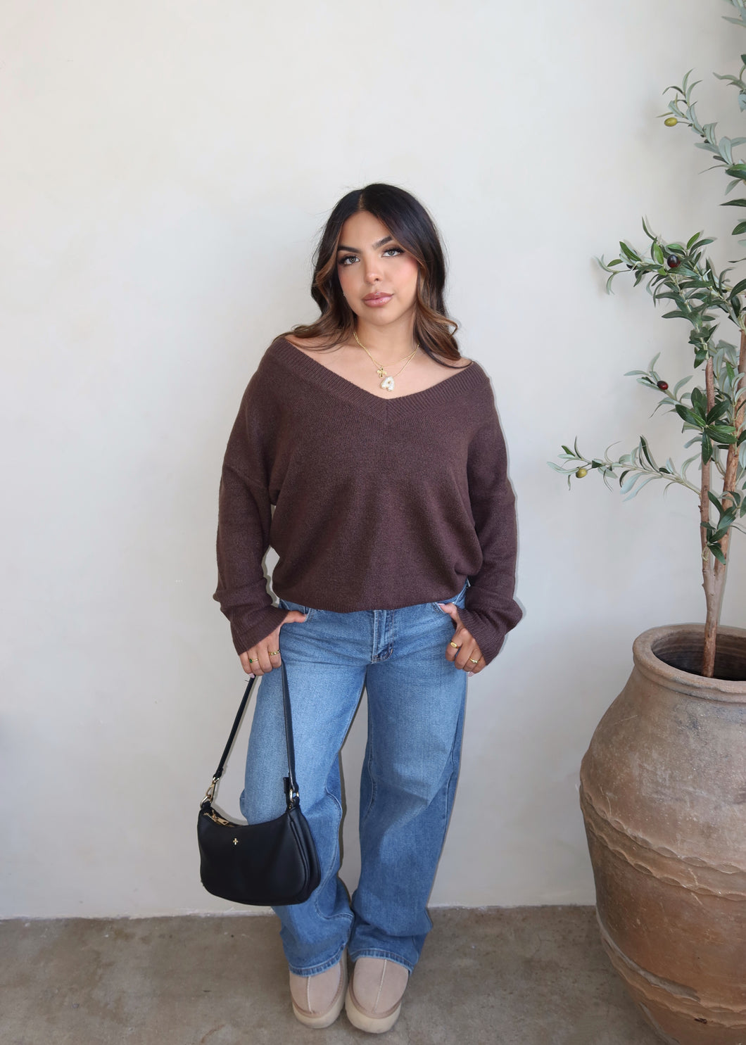 Iris Knit Sweater ( Mocha)