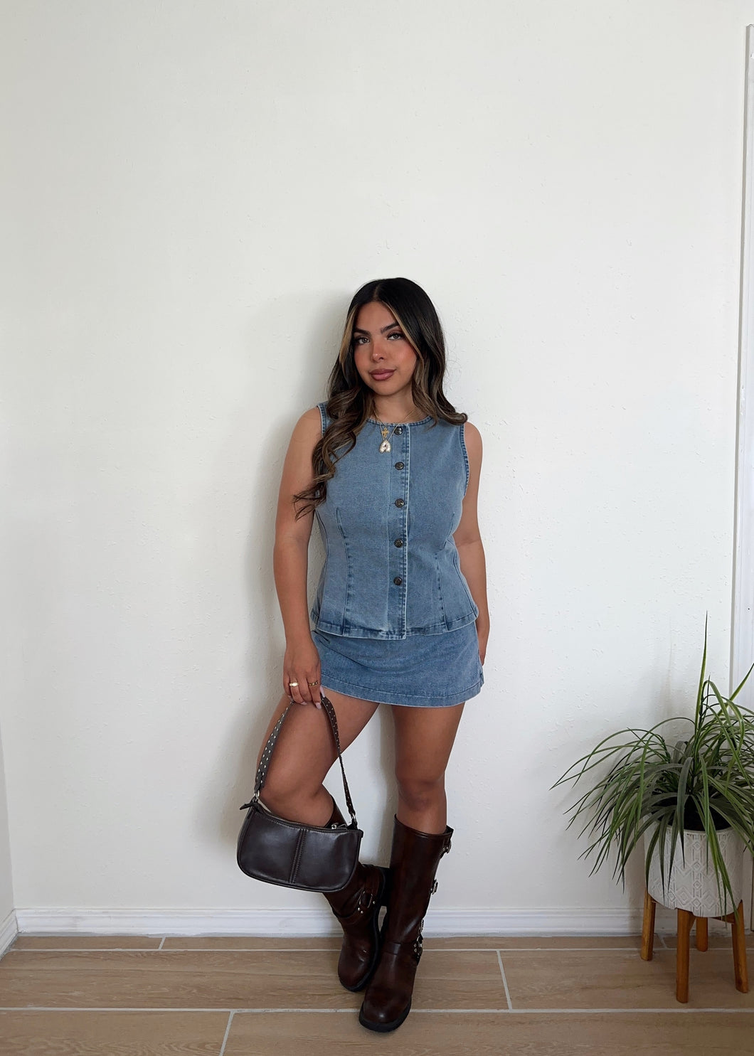 Willow Denim Skort Set