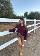 Load image into Gallery viewer, Ember V- Neck Cardigan (Burgundy)

