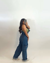 Load image into Gallery viewer, Midwest Cargo overall’s ( Medium Denim)
